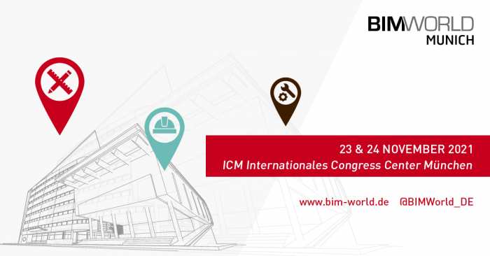 Wir sind mit dabei - BIM WORLD MUNICH am 23. & 24. November 2021!